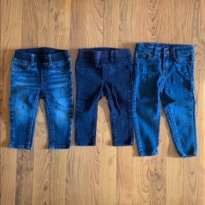 Levi Strauss and Baby GAP Jean leggings - set of 3